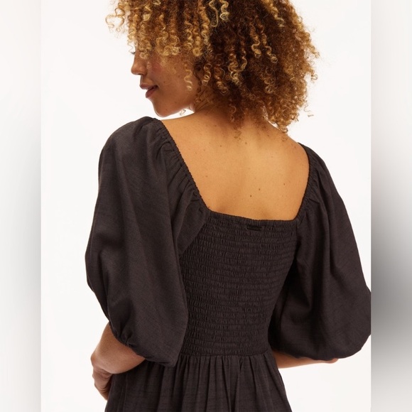 Billabong Black Paradise Mini Puff Sleeve Summer Dress - Picture 6 of 8